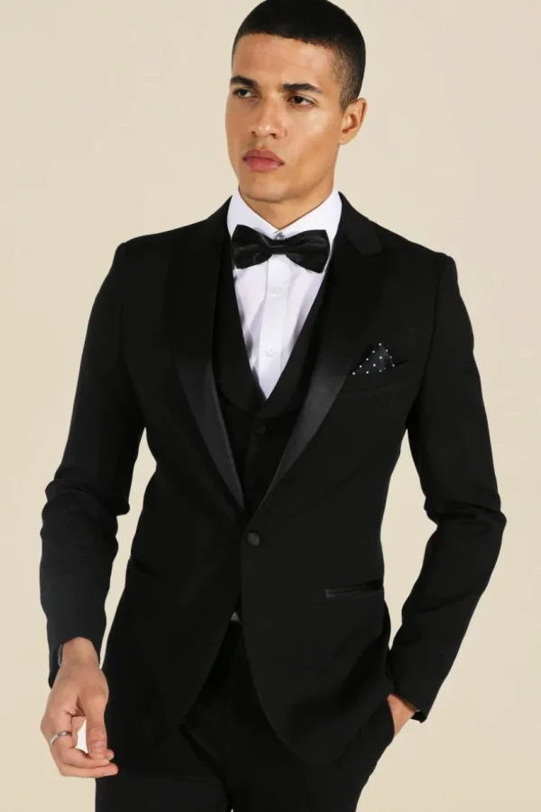 boohooMAN Skinny Tuxedo Single Breasted Suit Jacket | Suits & Tailoring | Suits & Tailoring