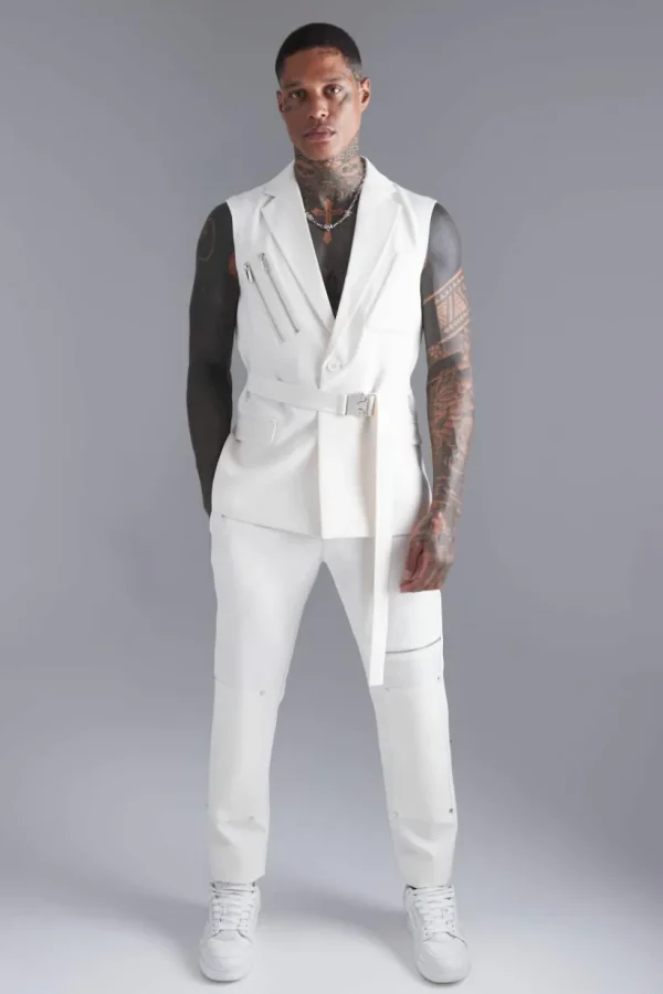 boohooMAN Skinny Zip Suit Trouser | Suits & Tailoring | Suits & Tailoring