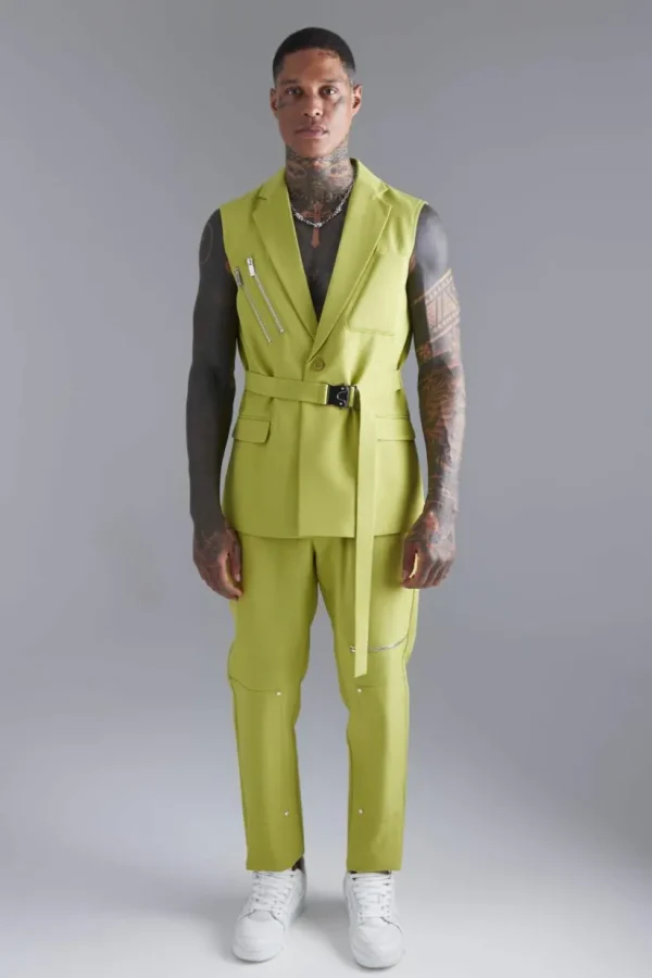 boohooMAN Skinny Zip Suit Trouser | Suits & Tailoring | Suits & Tailoring