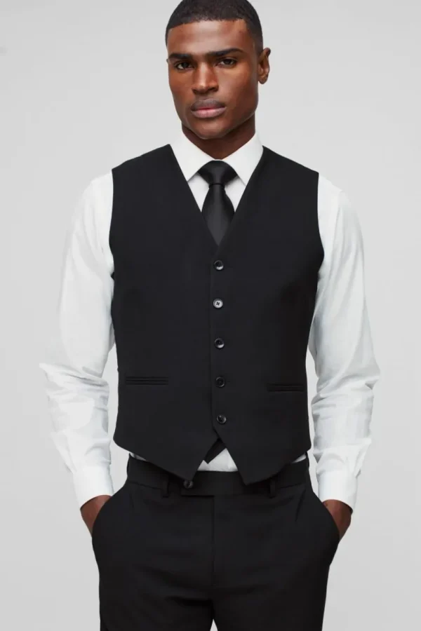 boohooMAN Slim Waistcoat | Suits & Tailoring | Suits & Tailoring