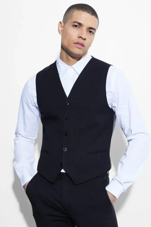 boohooMAN Slim Waistcoat | Suits & Tailoring | Suits & Tailoring