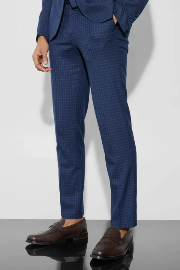 boohoo Slim Check Three Piece Suit | Suits & Tailoring | Suits & Tailoring