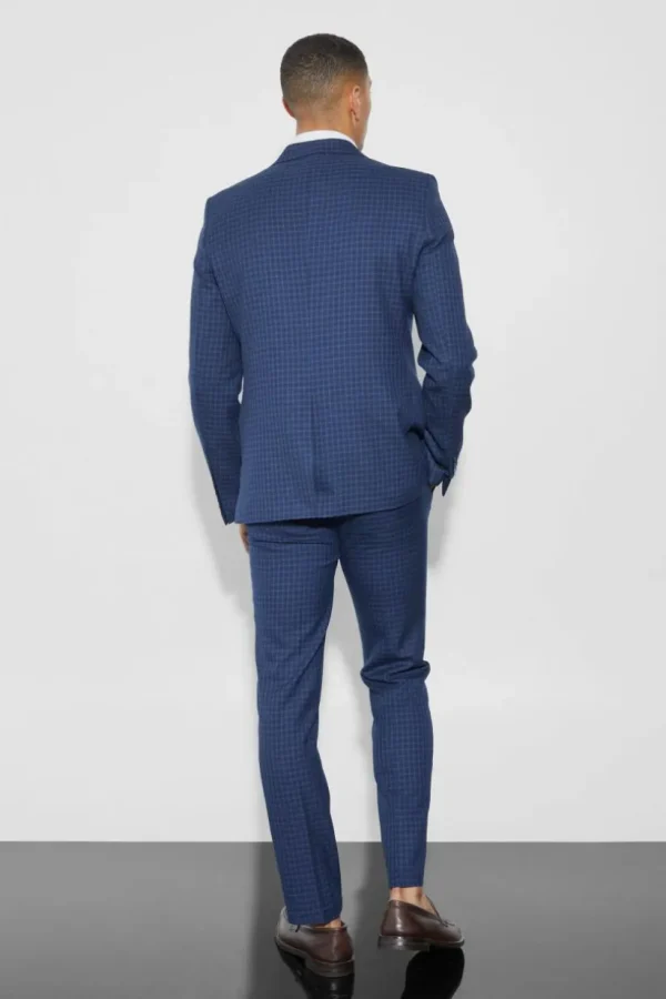 boohoo Slim Check Three Piece Suit | Suits & Tailoring | Suits & Tailoring