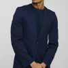 boohooMAN Slim Collarless Waffle Texture Blazer | Suits & Tailoring | Suits & Tailoring