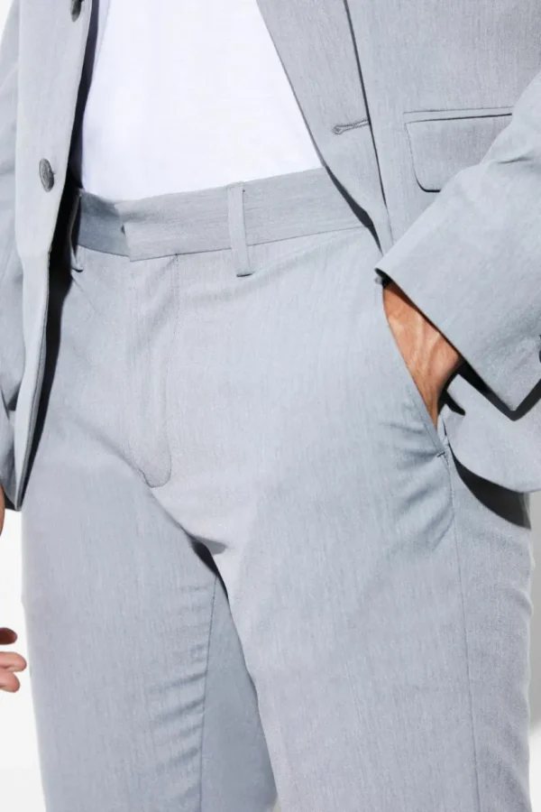 boohooMAN Slim Cropped Suit Trousers | Suits Trousers | Going Out
