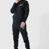 boohooMAN Slim Fit Embroidered Cargo Tracksuit | Tracksuits