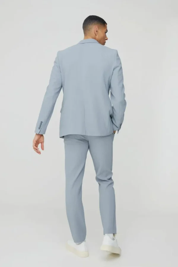 boohoo Slim Fit Pleated Suit | Sets & Coords