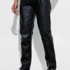 boohooMAN Slim Fit Pu Trouser | Suits Trousers | Suits & Tailoring