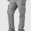 boohooMAN Slim Flare Zip Gusset Overdye Acid Wash Cargo Trousers | Trousers | Cargo Trousers