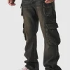 boohooMAN Slim Flared Cargo Gusset Jeans | Denim | Going Out Denim