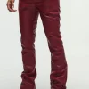 boohooMAN Slim Flared Pu Trousers | Trousers