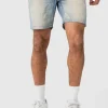 boohooMAN Slim Rigid Denim Shorts In | Shorts | Denim