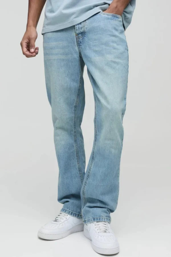 boohooMAN Slim Rigid Flare Jean In | Basics - Elevated | Denim