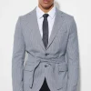 boohooMAN Slim Single Breasted Blazer With Belt | Suits & Tailoring | Suits & Tailoring