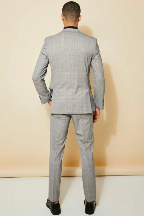 boohooMAN Slim Single Breasted Check Suit Jacket | Suits & Tailoring | Suits & Tailoring