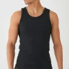 boohooMAN Slim Waffle Vest | Going Out | T-Shirts