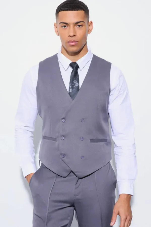 boohooMAN Slim Waistcoat | Suits & Tailoring | Suits & Tailoring