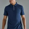 boohooMAN Slim Zip Neck Polo | Going Out Polo Shirts | Going Out