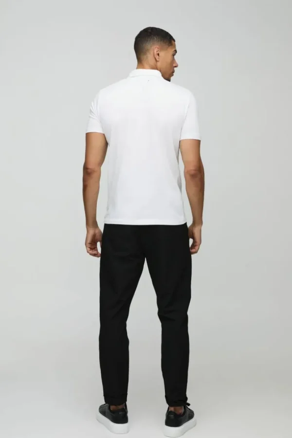 boohooMAN Slim Zip Neck Polo | Going Out Polo Shirts | Going Out