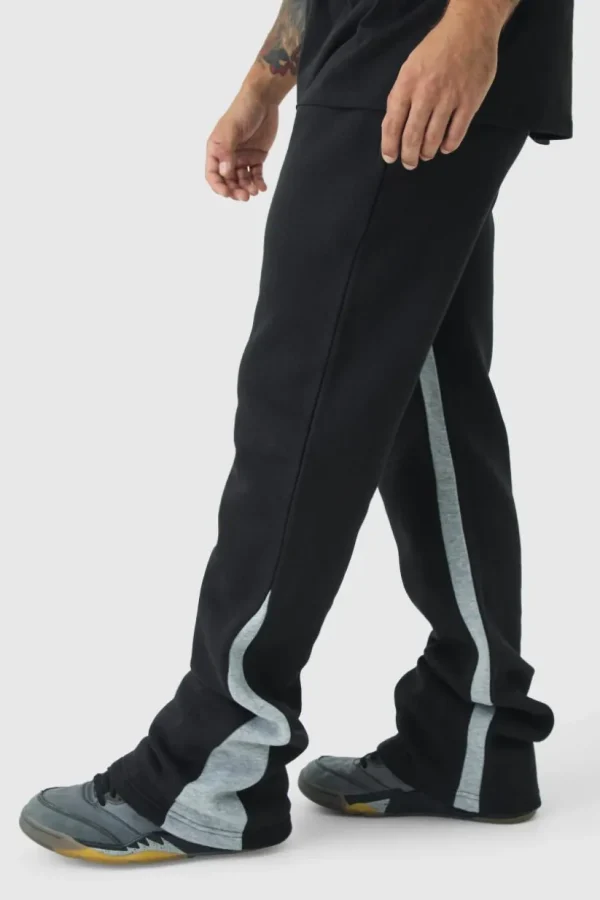 boohooMAN Stacked Fit Gusset Jogger | Joggers