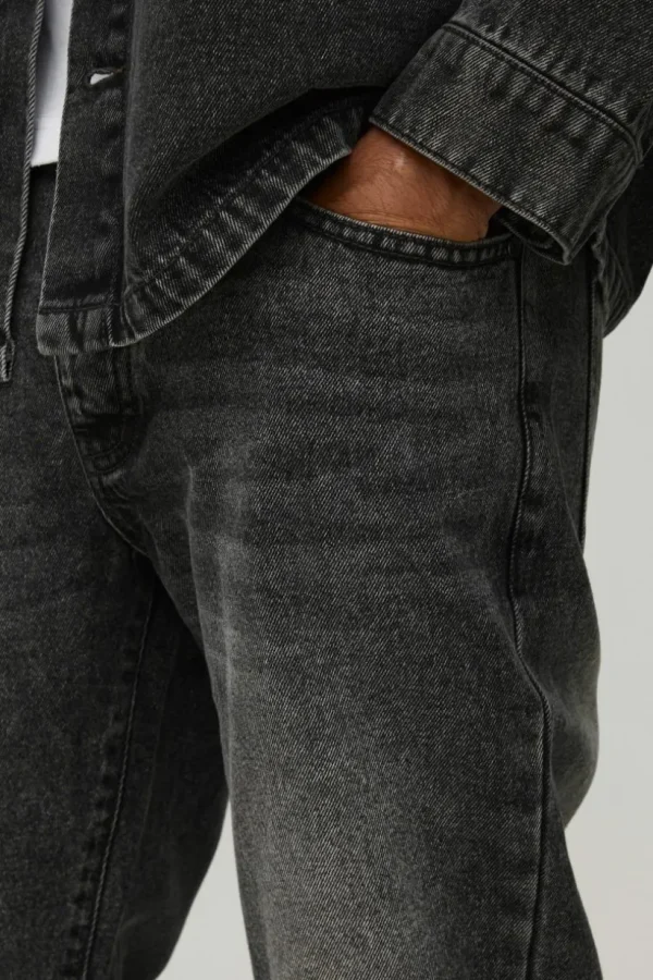 boohooMAN Straight Leg Back Pocket Embroidered Jeans | Denim | Going Out Denim