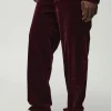 boohooMAN Straight Leg Half Fixed Waistband Velour Trousers | Going Out | Sets & Coords