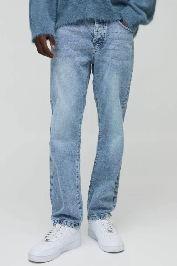 boohooMAN Straight Rigid Jean | Trousers | Basics - Elevated