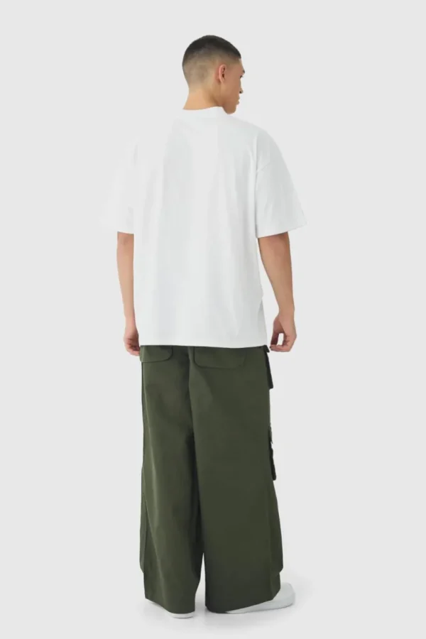 boohooMAN Super Baggy Ripstop Multi Pocket Cargo Trousers | Trousers | Cargo Trousers