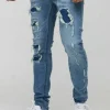 boohooMAN Super Distressed Dirty Wash Skinny Jeans | Denim | Going Out Denim