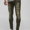 boohooMAN Super Skinny Stretch Ripped Jean | Denim | Going Out Denim