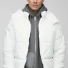 boohooMAN Tall Abstract Quilted Puffer Jacket In | Man | Coats & Jackets