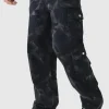 boohooMAN Tall Acid Wash Relaxed Fit Cargo Trousers | Trousers