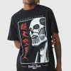 boohooMAN Tall Attack On Titan Anime Printed Licensed T-shirt In | T-Shirts