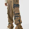 boohooMAN Tall Baggy Fit Acid Wash Cargo Jeans | Denim | Going Out Denim