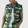 boohooMAN Tall Bleach Wash Denim Gilet | Denim | Going Out Denim