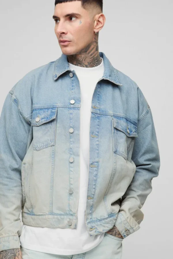 boohooMAN Tall Classic Oversized Denim Jacket | Man | Coats & Jackets