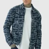 boohooMAN Tall Distressed Tapestry Denim Harrington Jacket | Man | Sets & Coords