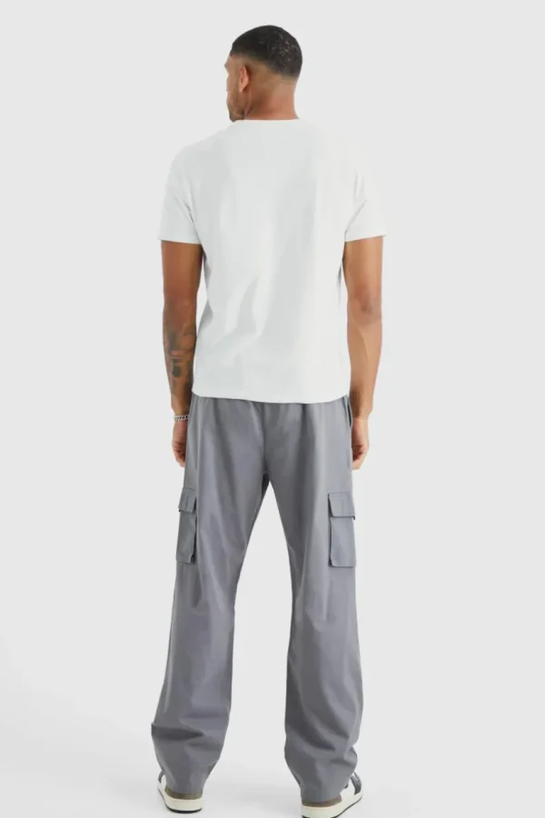 boohooMAN Tall Elastic Waist Relaxed Fit Buckle Cargo Jogger | Trousers | Cargo Trousers