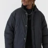 boohooMAN Tall Funnel Neck Padded Jacket In | Man | Coats & Jackets