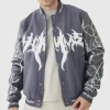 boohooMAN Tall Gothic Applique Bomber Jacket | Man | Coats & Jackets