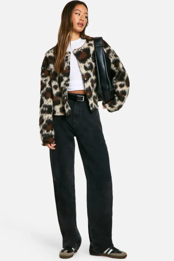 boohoo Tall Wool Look Bomber Jacket | Women Shirts | Foundation