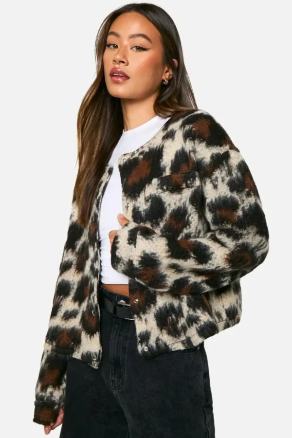 boohoo Tall Wool Look Bomber Jacket | Women Shirts | Foundation