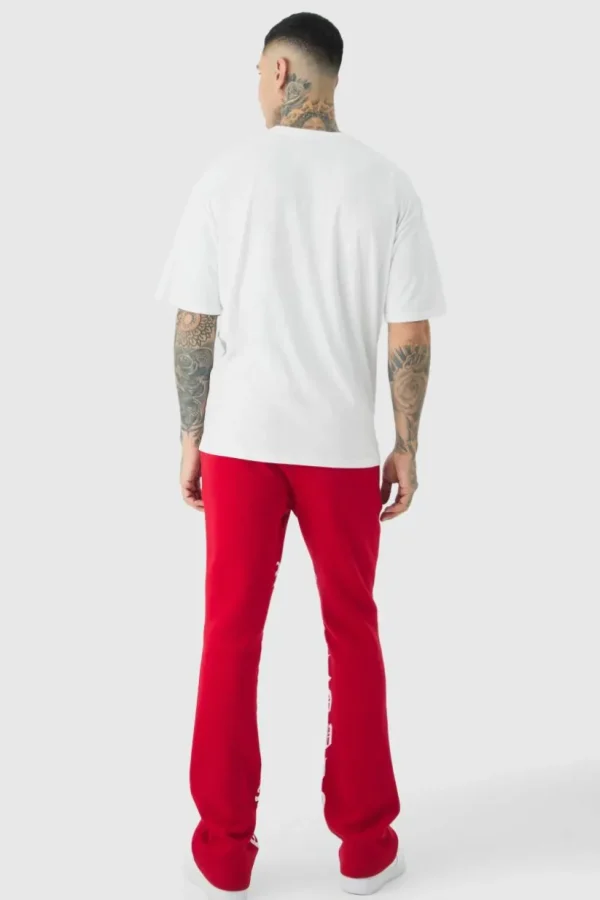 boohooMAN Tall Love Heart Embroidered T-shirt In | T-Shirts
