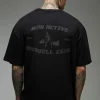 boohooMAN Tall Man Active Barbell Club Oversized T-shirt | Gym T-Shirts & Vests | Gym Clothes