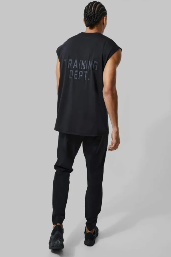 boohooMAN Tall Man Active Training Dept Oversized Tank | Athleisure | Training Dept