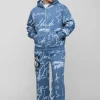 boohooMAN Tall Oversized Boxy Graffiti Hooded Wide Leg Tracksuit | Tracksuits