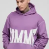 boohooMAN Tall Oversized Boxy Twill Applique Contrast Stitch Hoodie | Hoodies & Sweats