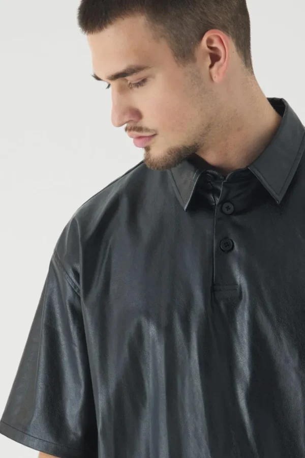 boohooMAN Tall Oversized Rugby Polo Shirt | Shirts | Going Out Shirts