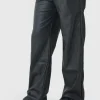 boohooMAN Tall PU Relaxed Fit Trousers | Going Out