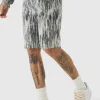 boohooMAN Tall Relaxed Fit Fabric Interest Denim Shorts | Denim | Going Out Denim